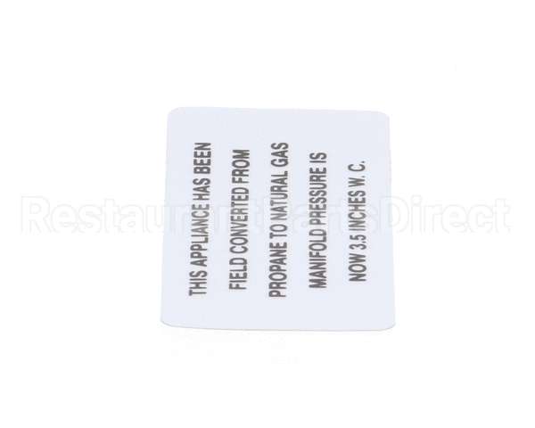 00-421727-00002 Vulcan Hart Plate,Propane To Natural Gas