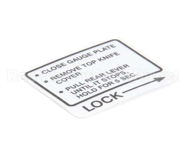 00-437239 Hobart Label,Instruction