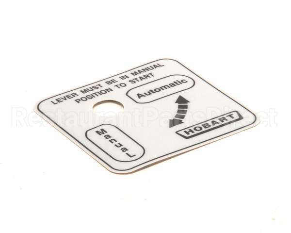00-478274 Hobart Label,Auto/Man (Domestic)