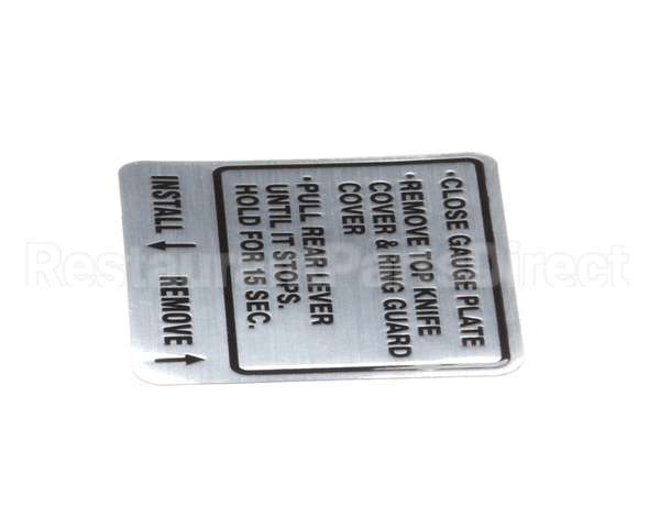 00-914681 Hobart Label, Instruction