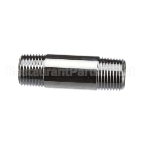 000357-40 T&S Brass Nipple, 3/8Npt X 2 Long, Polished-Chrome