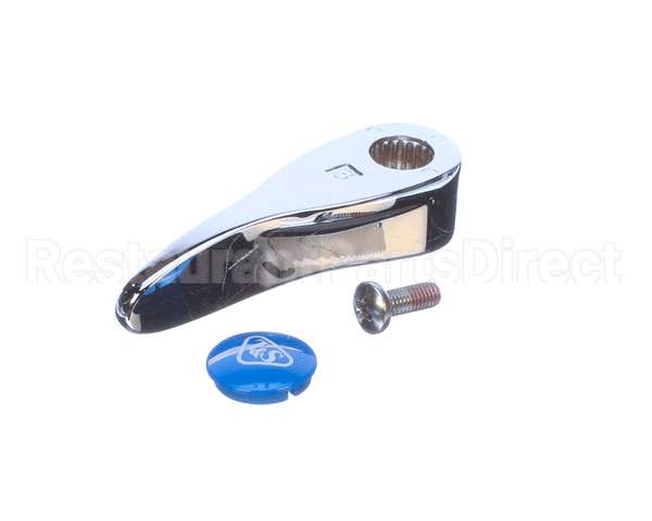 001636-45NS T&S Brass Lever Handle, Blue Index (T&S Logo), Scr