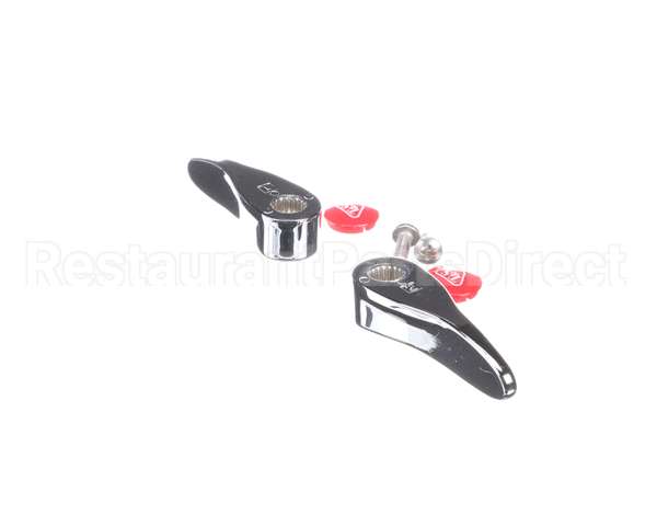001637-45NS-M2 T&S Brass New-Style Lever Handles, Red Indexes (T&