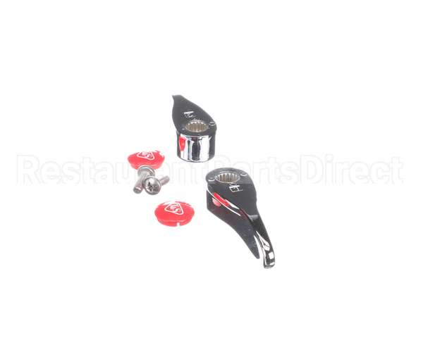 001637-45NS-M2 T&S Brass New-Style Lever Handles, Red Indexes (T&