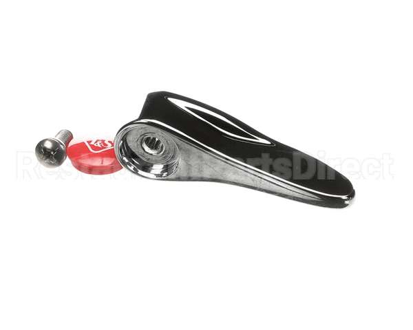 001637-45NS T&S Brass Lever Handle, Red Index (T&S Logo), Scre