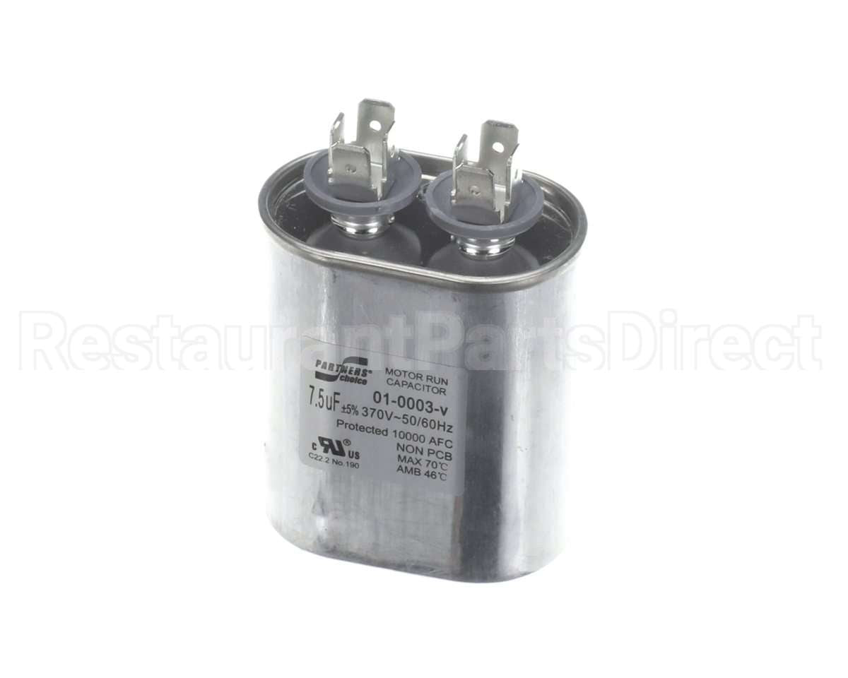 01-0003 Nortek Run Cap,Oval,370V,7.5Uf