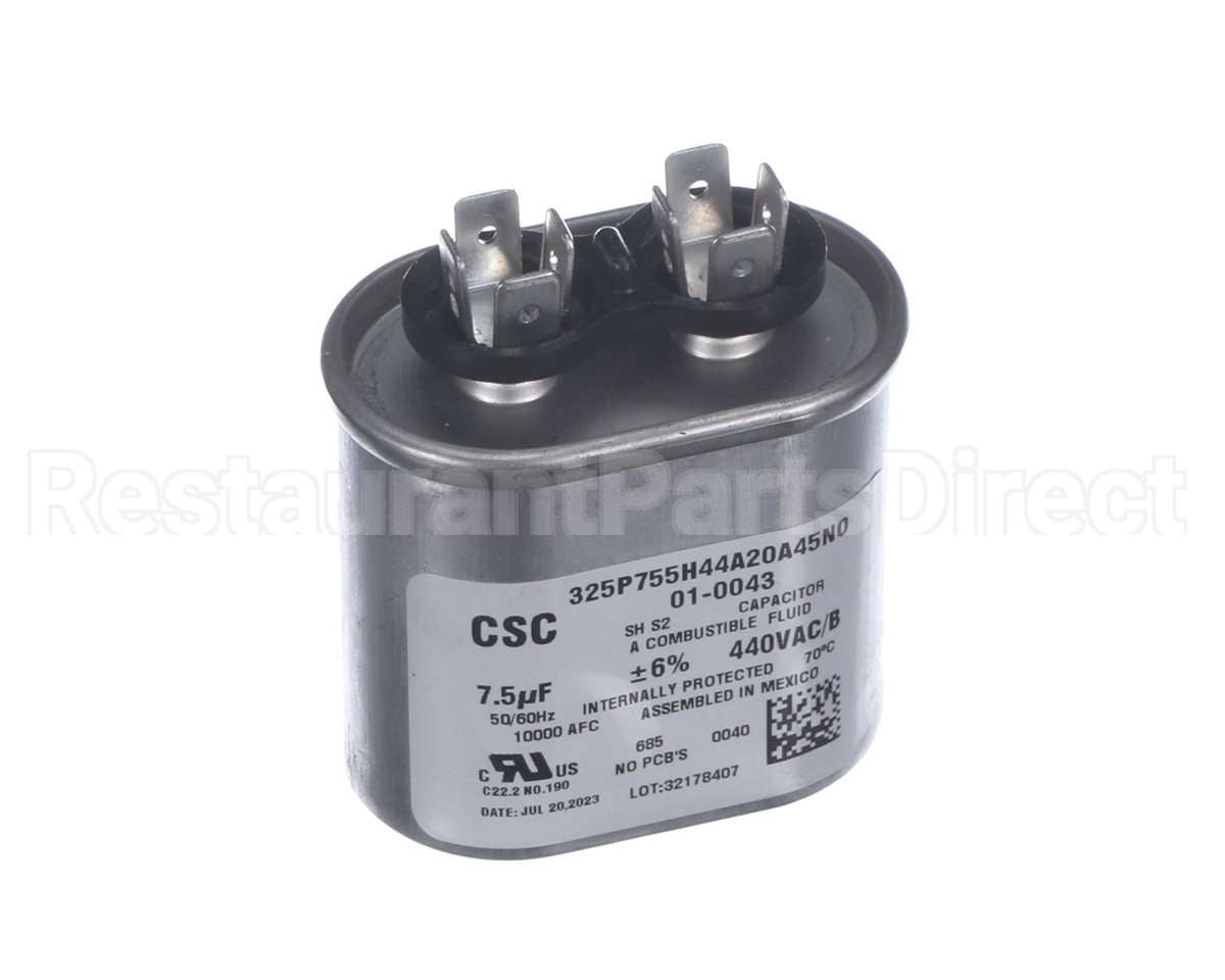 01-0043 Nortek Run Cap,Oval,440V,7.5Uf