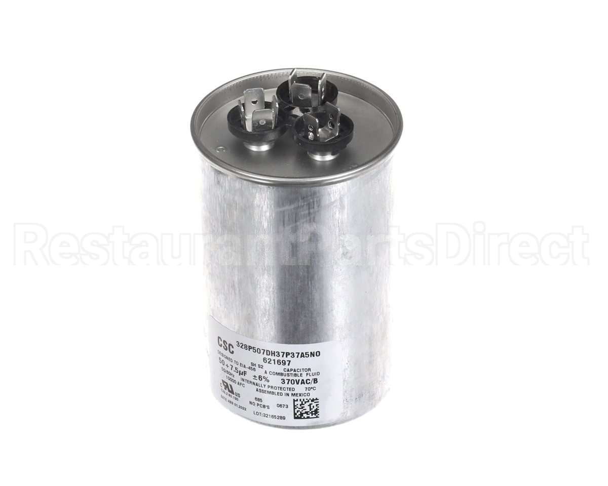 01-0273 Nortek Run Cap,Dual Round,370V,7.5+50Uf