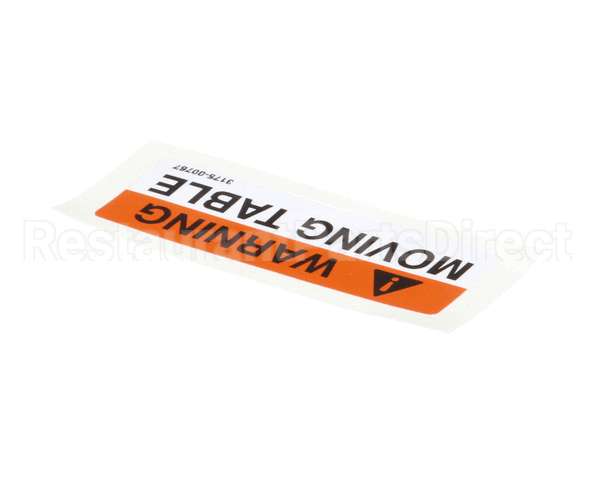 01-403175-00767 Berkel Label,Table Warning