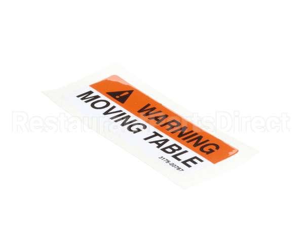 01-403175-00767 Berkel Label,Table Warning