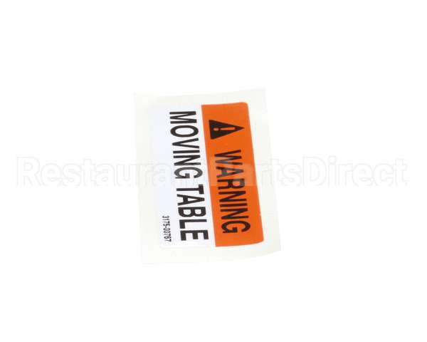 01-403175-00767 Berkel Label,Table Warning