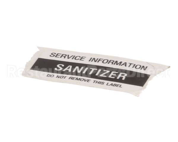 01000486 Glastender Decal, .75X1.877, Sanitizer