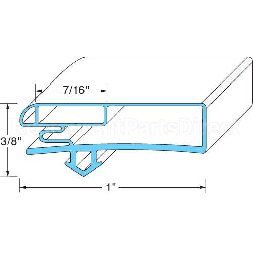02-14160-2016 Compatible Midwest Appliance Parts Door Gasket
