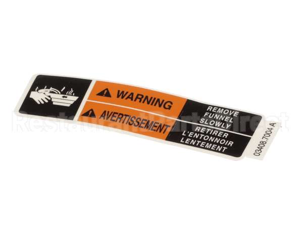03408.7004 Bunn Decal,Warning Fnl 15.4Rad Eng/Fr