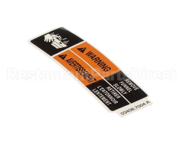 03408.7004 Bunn Decal,Warning Fnl 15.4Rad Eng/Fr