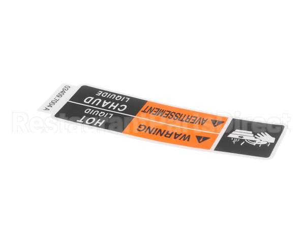 03409.7004 Bunn Decal, Wrn-Hot Liq 15.4Rad Eng/Fr