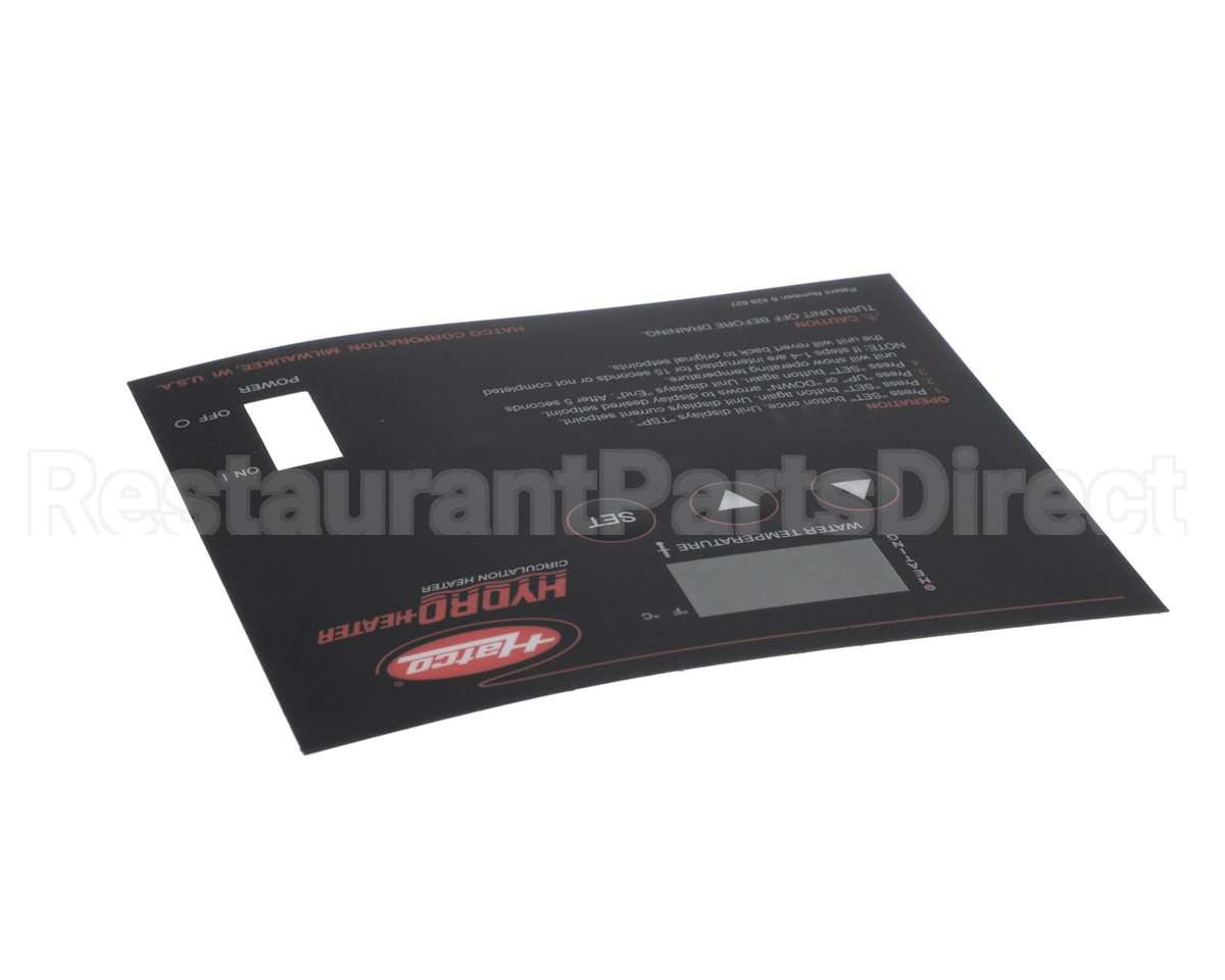 07.03.422.00 Hatco Control Decal,Hh2
