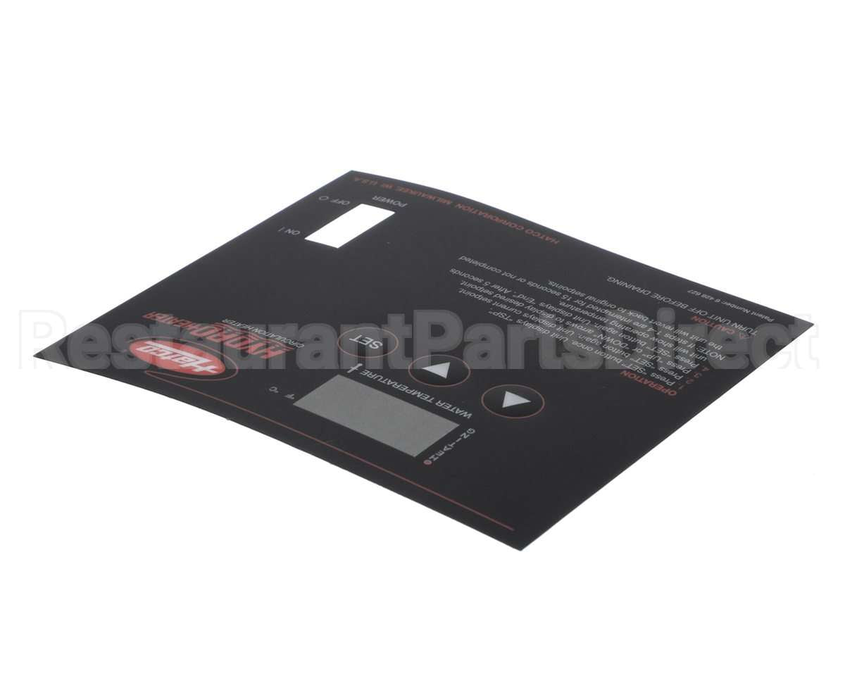 07.03.422.00 Hatco Control Decal,Hh2