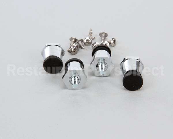 10314-95 Silver King Kit Leg 1In Silver W/ Rubber P