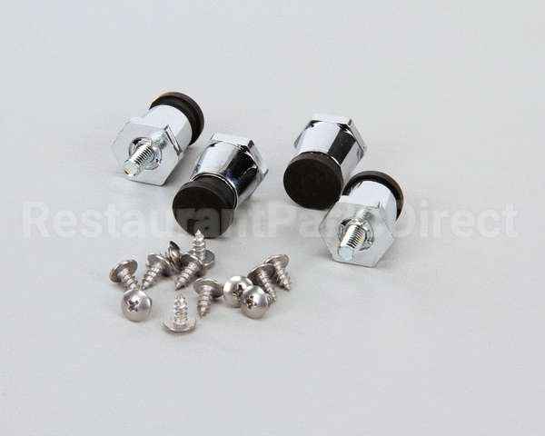 10314-95 Silver King Kit Leg 1In Silver W/ Rubber P