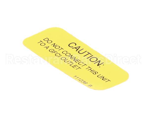 111239 Cleveland Label;Gfci Warning
