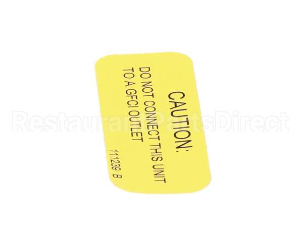 111239 Cleveland Label;Gfci Warning