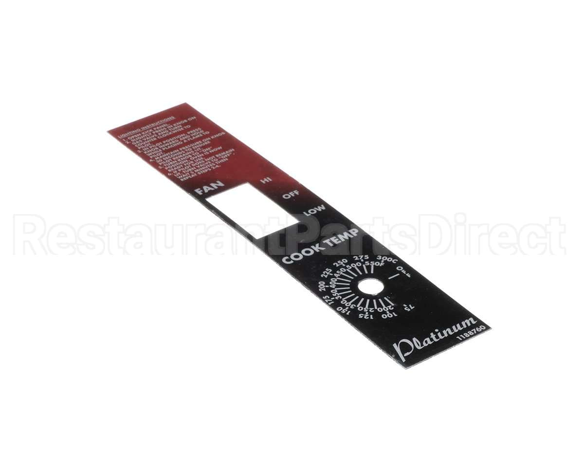 1188760 Southbend Range Polypanel, Plat Co Stnd Pilot