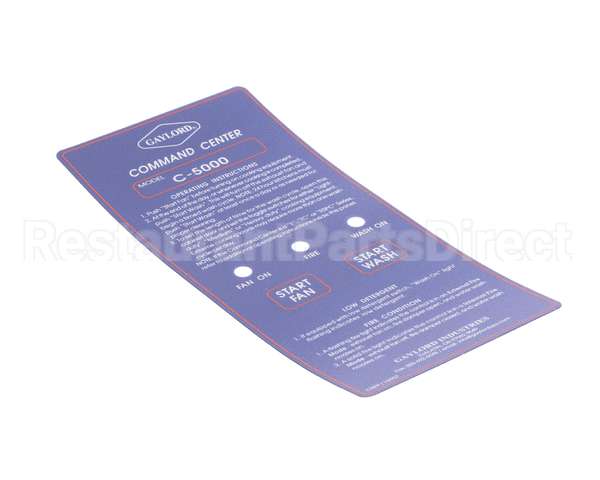 16907 Gaylord C-5000 Mylar Faceplate