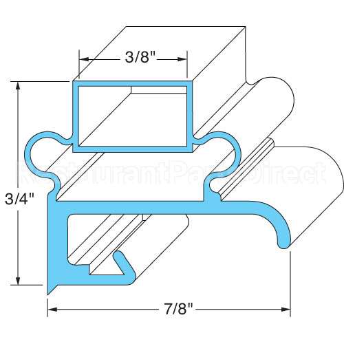 170-2199 Compatible Delfield Door Gasket 15 1/8" X 21 3/8"