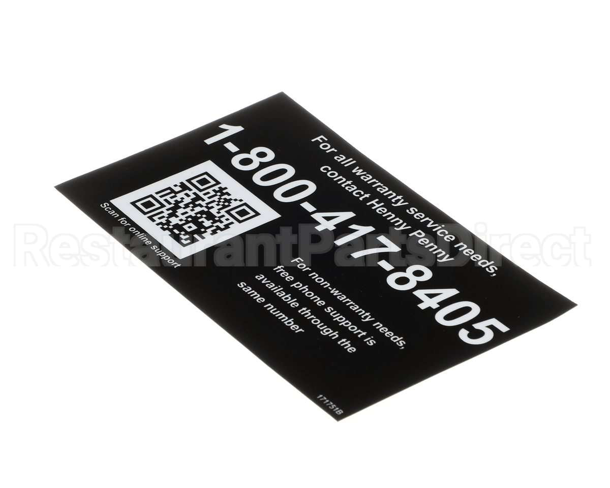 171751 Henny Penny Label-Tech Support, Us-Can