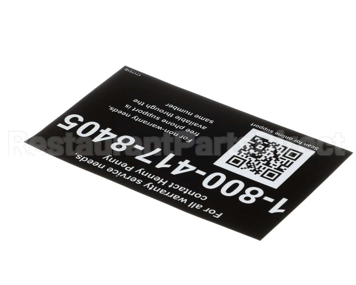 171751 Henny Penny Label-Tech Support, Us-Can
