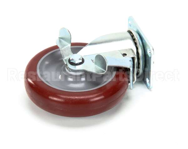 18301-5222 Carter Hoffmann 5 Swivel Red Poly,Brake Delrin
