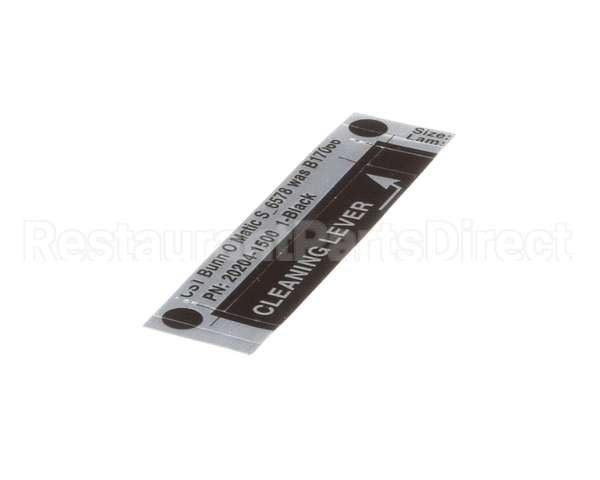 20204.1500 Bunn Decal, Cleaning Lever