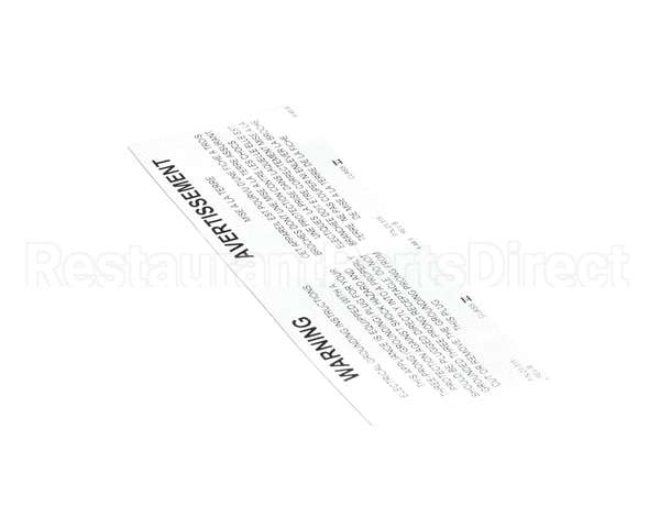23315 Ultrafryer Decal, Warning Electrical Grou