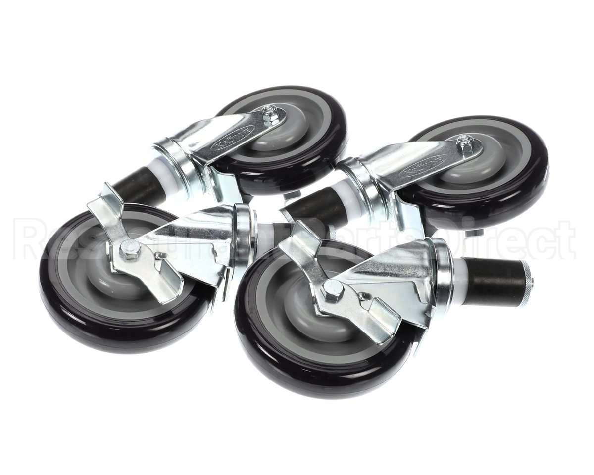 28-124S Krowne Set Of 1-1/2" Stem Caster With 5" Lockin