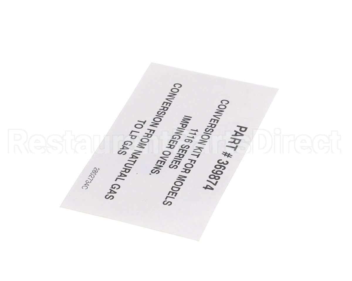 2802734 Lincoln Label Box 369874 Kit
