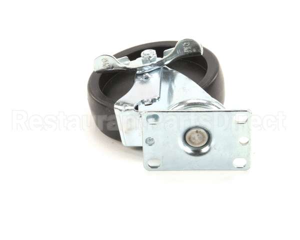 32192 Silver King Caster Plate 5In Wh/6 1/4 Th W/ Lock