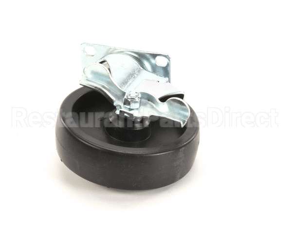 32192 Silver King Caster Plate 5In Wh/6 1/4 Th W/ Lock