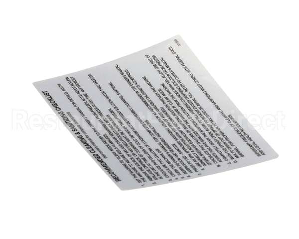 324509 Stoelting Decal Cleaning (Ss Shake)