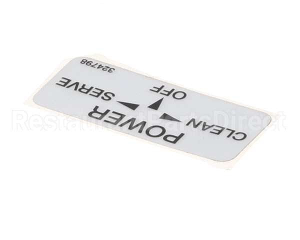 324798 Stoelting Decal; Clean/Off/Serve