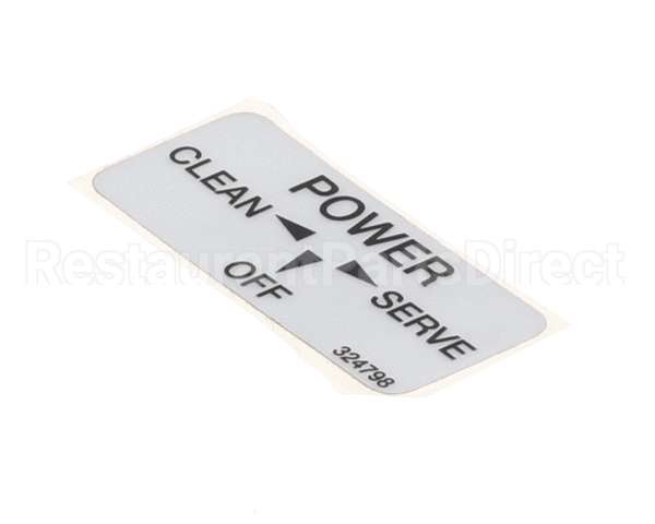 324798 Stoelting Decal; Clean/Off/Serve