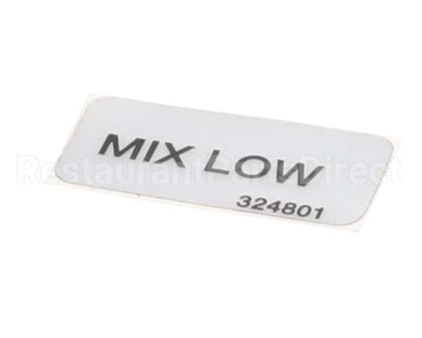 324801 Stoelting Decal; Mix Low