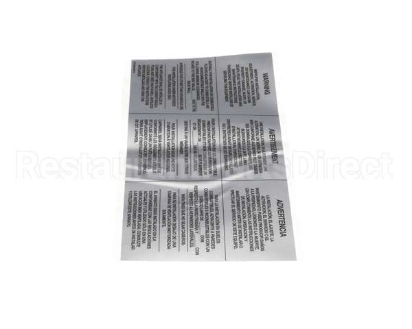 35000 Middleby Lbl,Warning-Improper Install