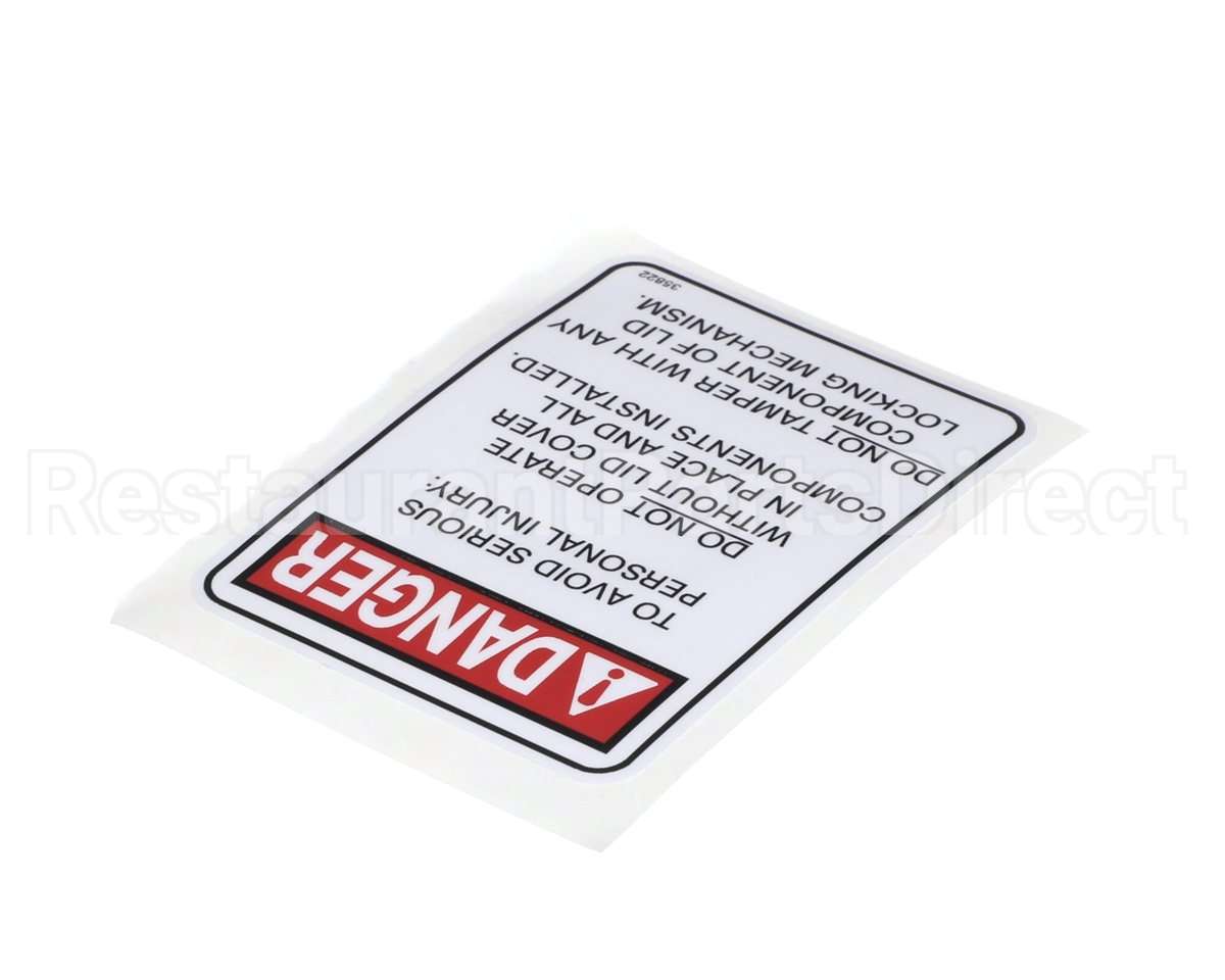 35822 Henny Penny Label-Lid-Danger