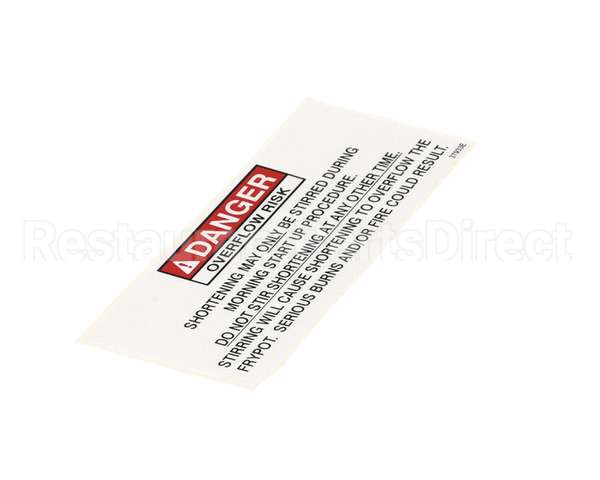 37933 Henny Penny Label-Danger Stirring