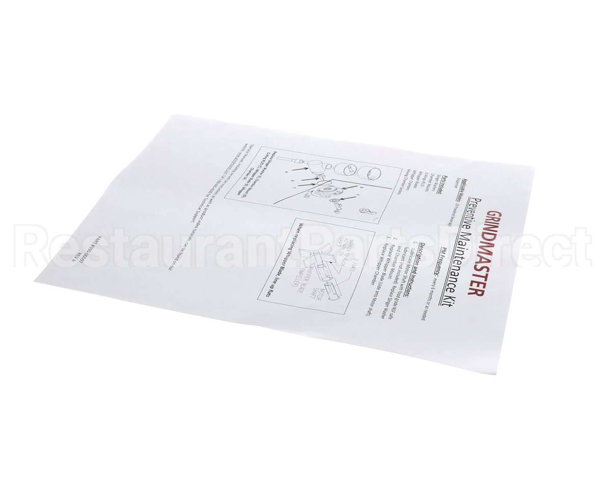 390-00097 Grindmaster Cecilware Instructions Pm Kit Gb
