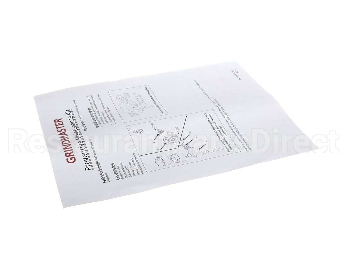 390-00097 Grindmaster Cecilware Instructions Pm Kit Gb
