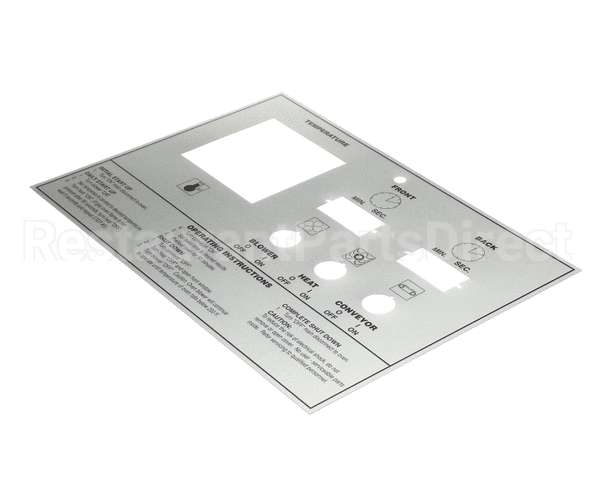 39464 Middleby Label,Control Face Ps570/555
