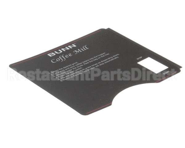 39957.0000 Bunn Decal, Grinder W/Switch(G2/G3