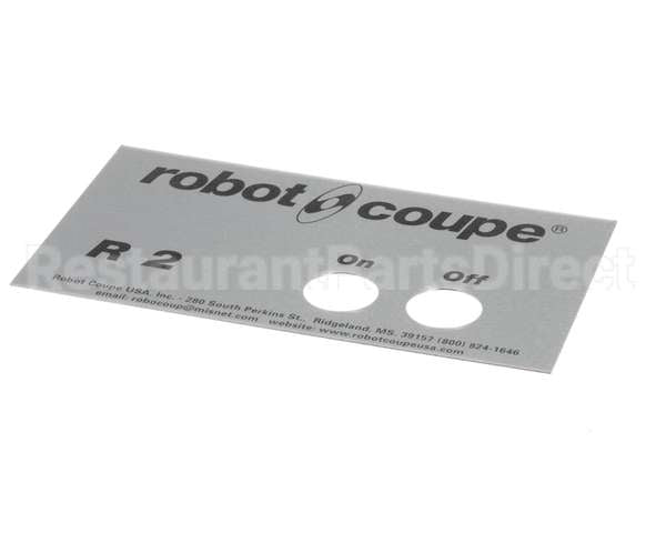 400538 Robot Coupe Front Data Plate